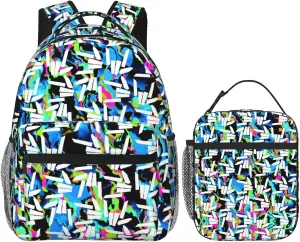 Lightweight Hiking Daypacks Backpack With Lunch Box Sets Adjustable Shoulder Straps, Black2