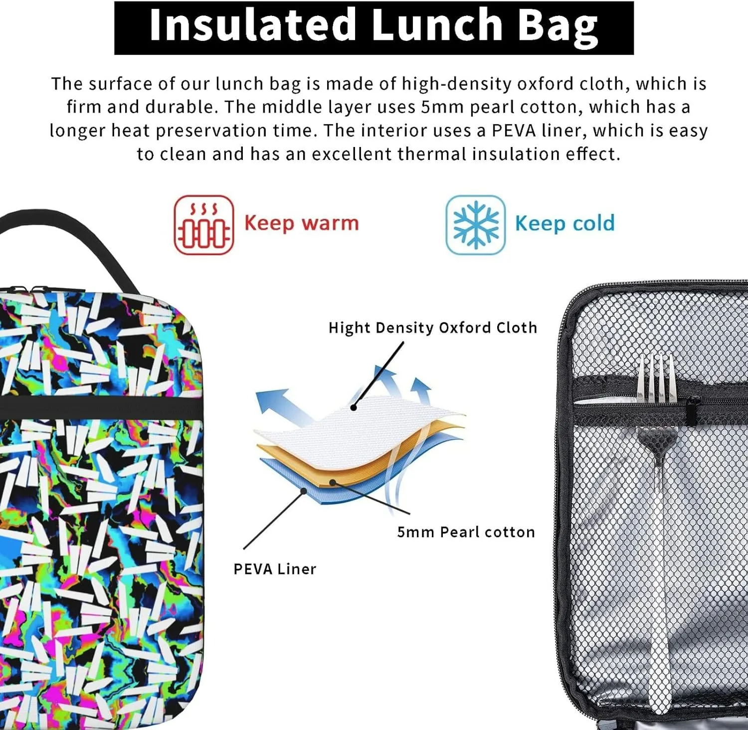 Lightweight Hiking Daypacks Backpack With Lunch Box Sets Adjustable Shoulder Straps, Black2