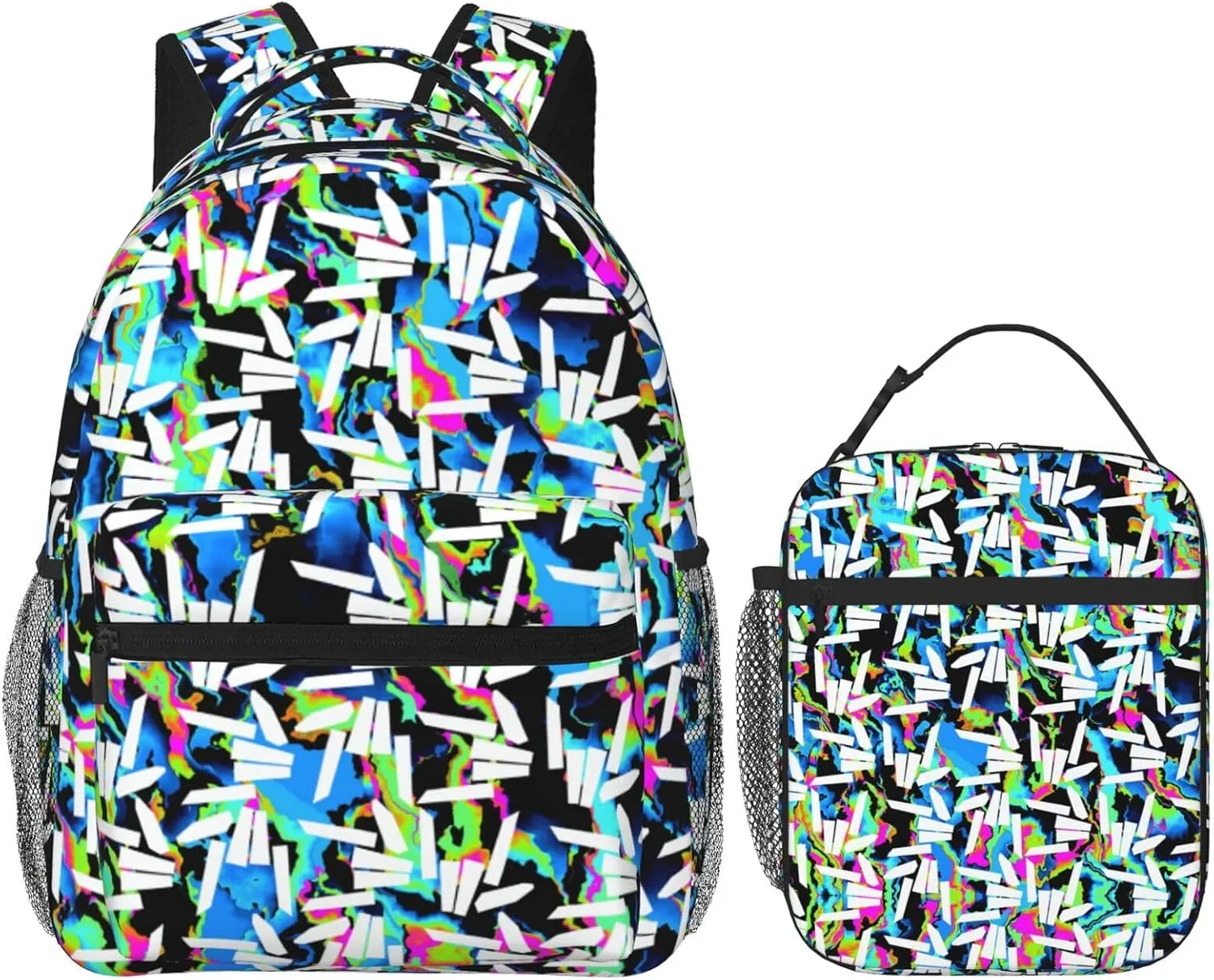 Lightweight Hiking Daypacks Backpack With Lunch Box Sets Adjustable Shoulder Straps, Black2