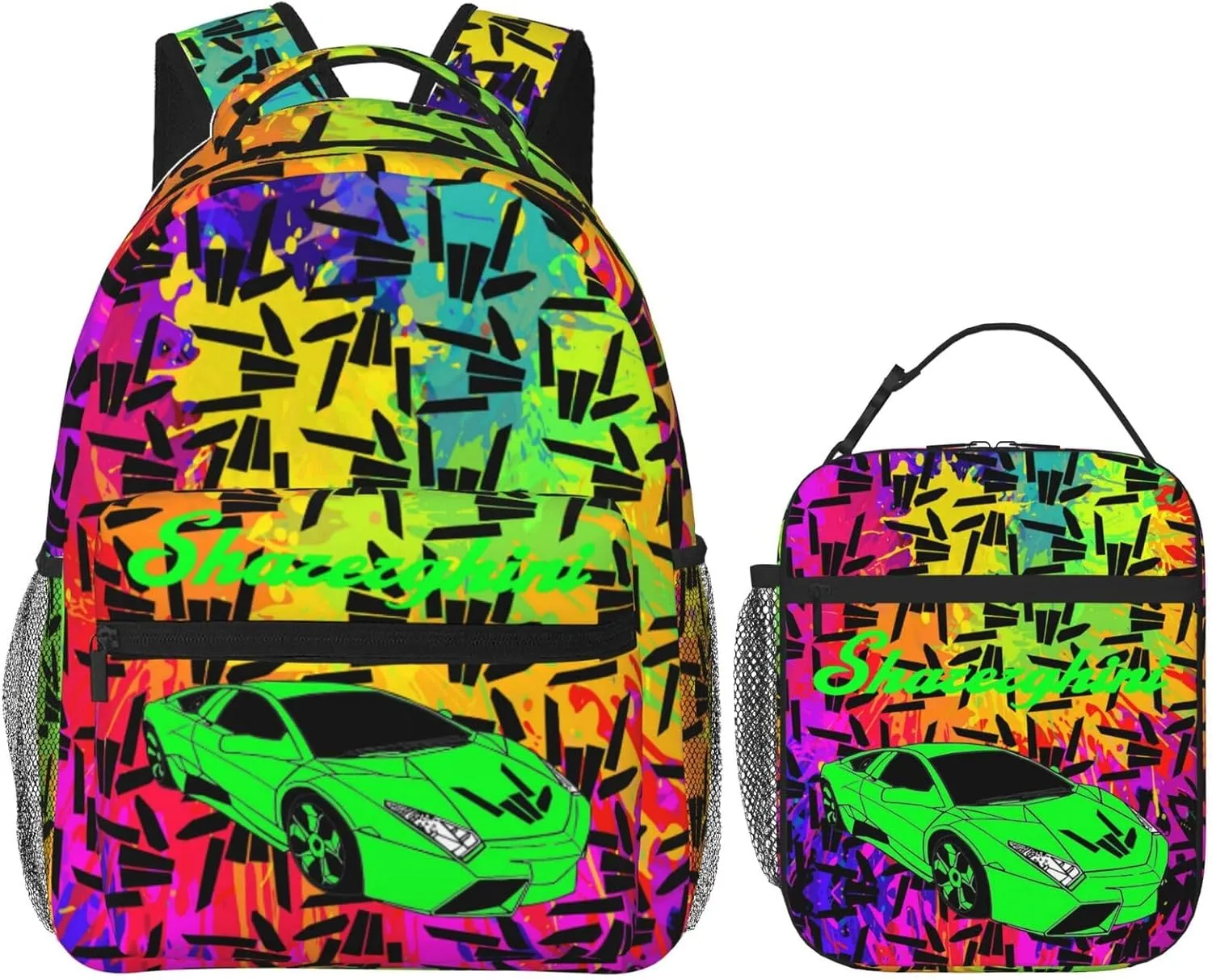 Lightweight Hiking Daypacks Backpack With Lunch Box Sets Adjustable Shoulder Straps, Black3