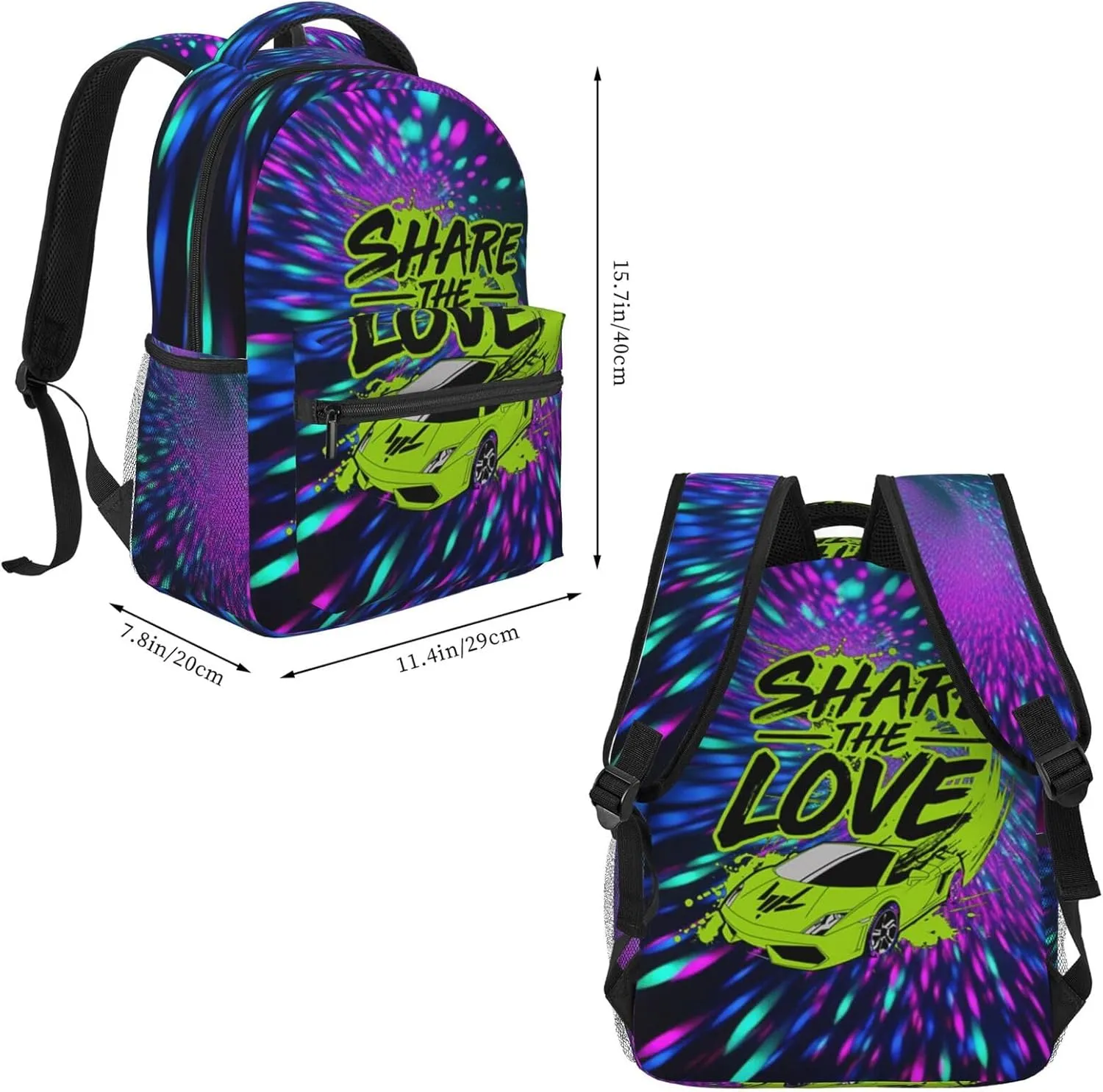 Lightweight Hiking Daypacks Backpack With Lunch Box Sets Adjustable Shoulder Straps, Black5
