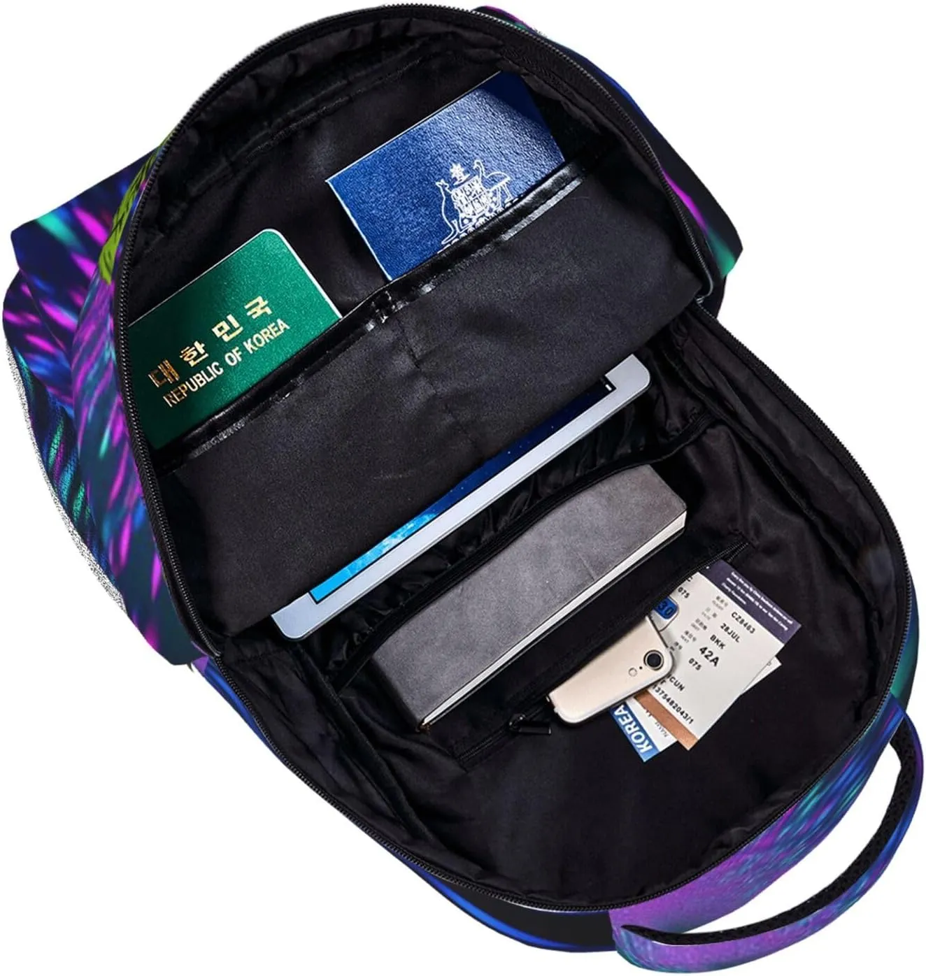 Lightweight Hiking Daypacks Backpack With Lunch Box Sets Adjustable Shoulder Straps, Black5