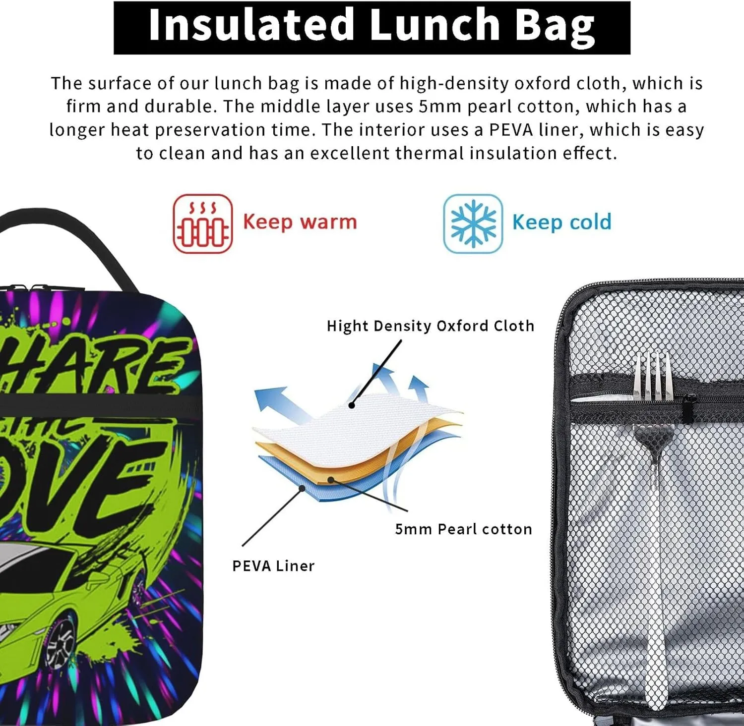 Lightweight Hiking Daypacks Backpack With Lunch Box Sets Adjustable Shoulder Straps, Black5
