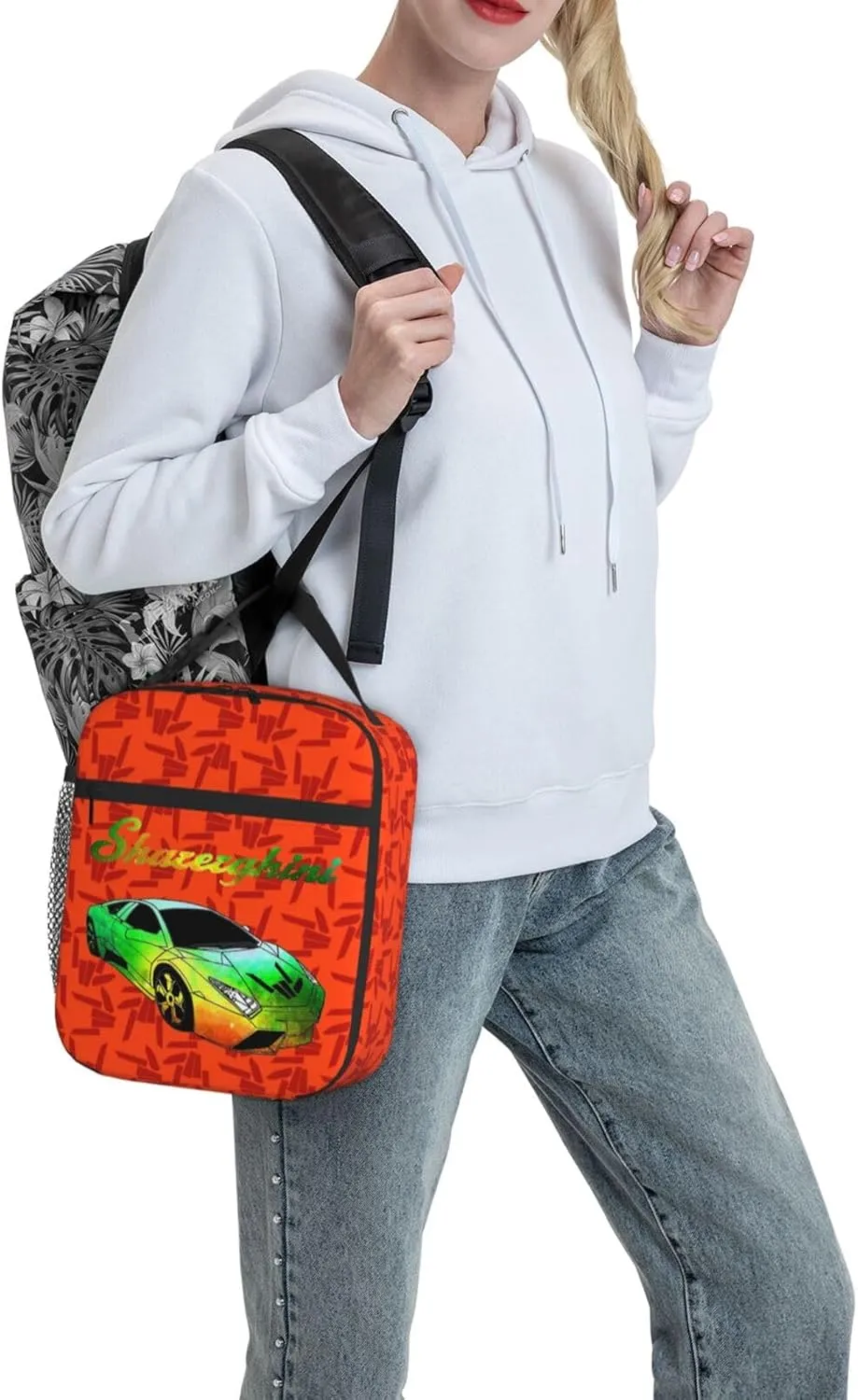 Lightweight Hiking Daypacks Backpack With Lunch Box Sets Adjustable Shoulder Straps, Black6