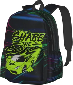 Lightweight Hiking Daypacks Large-Capacity Backpack With Full Print, Adjustable Shoulder Straps, Black3