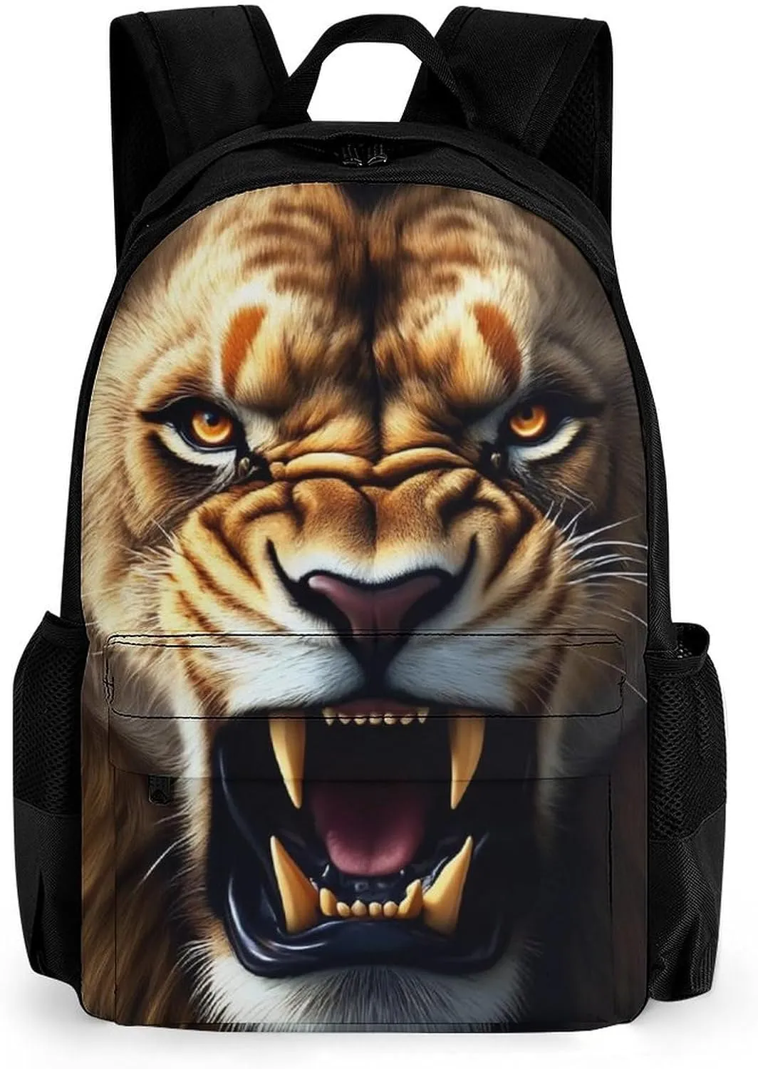 Lightweight Rucksack for Sports Travel Running - Big Capacity Multipurpose Anti-Theft Bookbag, Angry Lion Travel and Sport Backpack Rucksack