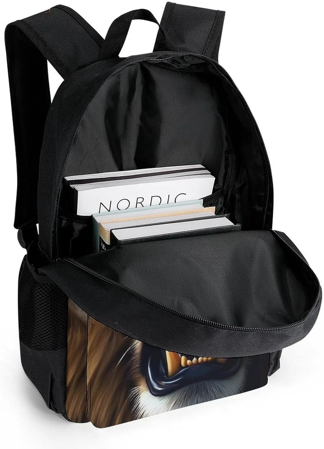 Lightweight Rucksack for Sports Travel Running - Big Capacity Multipurpose Anti-Theft Bookbag, Angry Lion Travel and Sport Backpack Rucksack