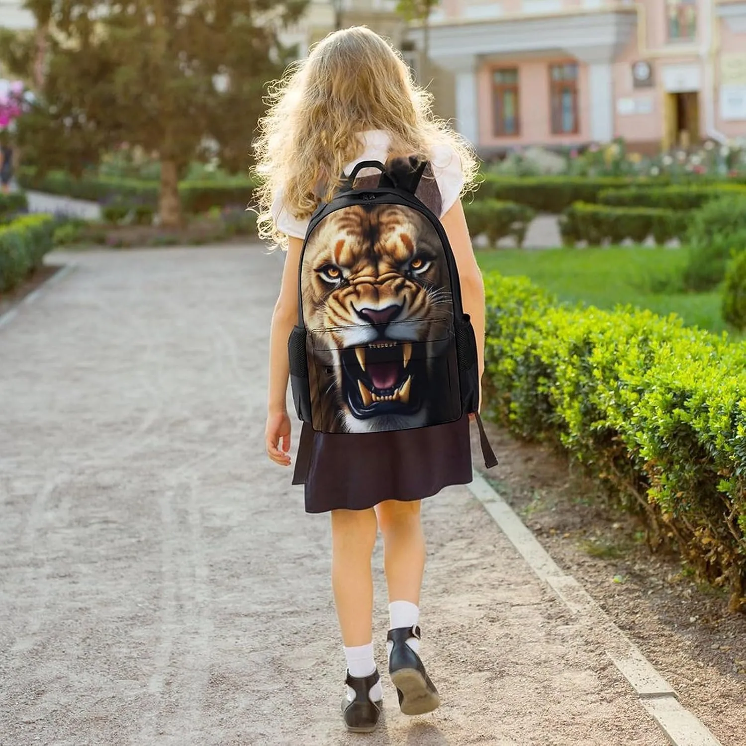 Lightweight Rucksack for Sports Travel Running - Big Capacity Multipurpose Anti-Theft Bookbag, Angry Lion Travel and Sport Backpack Rucksack