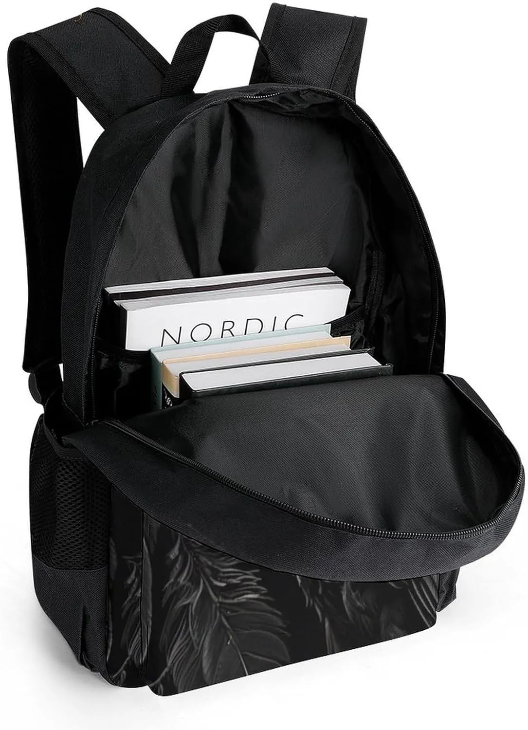 Lightweight Rucksack for Sports Travel Running - Big Capacity Multipurpose Anti-Theft Bookbag, Black Crow Raven Bird Art Travel and Sport Backpack Rucksack