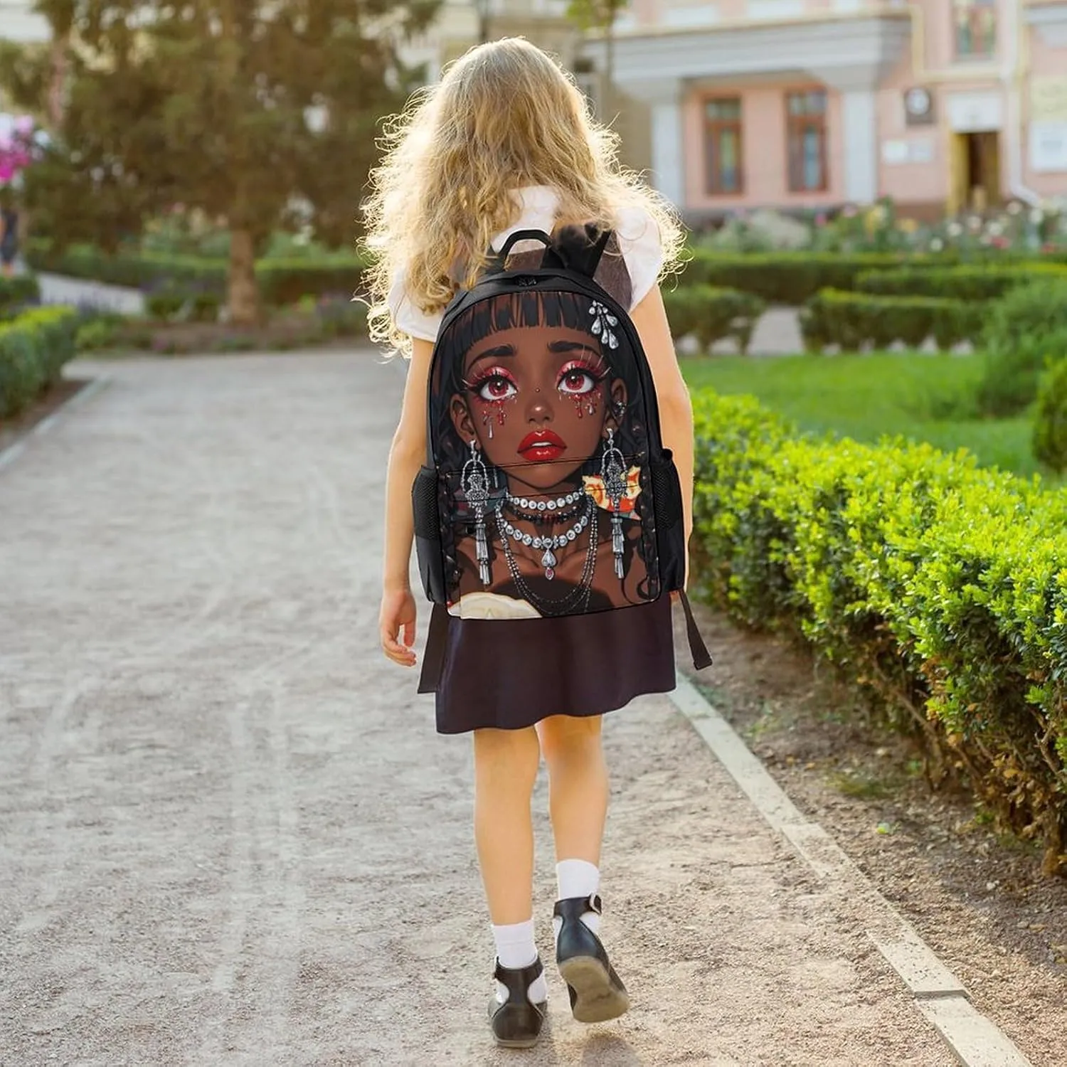Lightweight Rucksack for Sports Travel Running - Big Capacity Multipurpose Anti-Theft Bookbag, Cool African American Woman Bold And Colorful Art Travel and Sport Backpack Rucksack