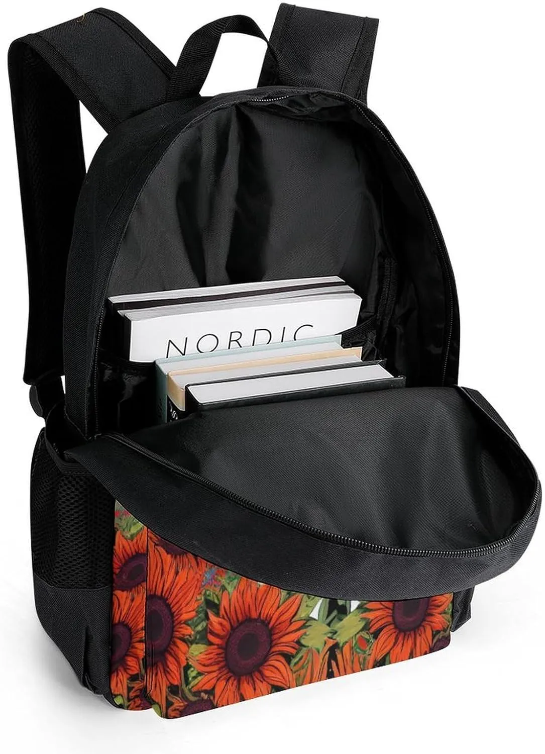 Lightweight Rucksacks for Camping Picnic Walking Cycling - Large Capacity Multipurpose Anti-Theft Carry On Bag, Psychedelic Space Astronaut Sunflower Snake Art Travel Hiking & Camping Rucksack