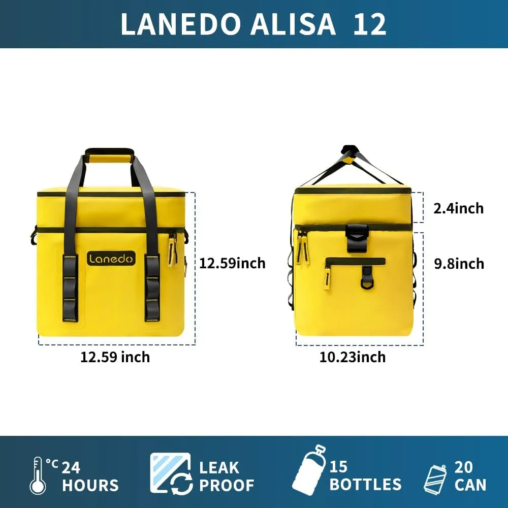 Lisa Lunch Soft Cooler 20/36 Can, Insulated Bag Portable Ice Chest Box for Lunch, Beach, Drink, Beverage, Travel, Camping, Picnic, Car, Trips, Cooler Leak-Proof