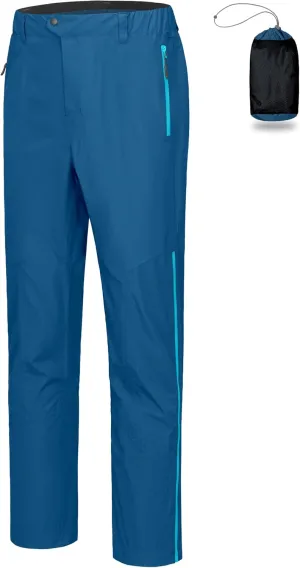 Little Donkey Andy Men's Rain Pants Waterproof Lightweight Overpants Windproof Outdoor Pants for Hiking, Golf, Fishing