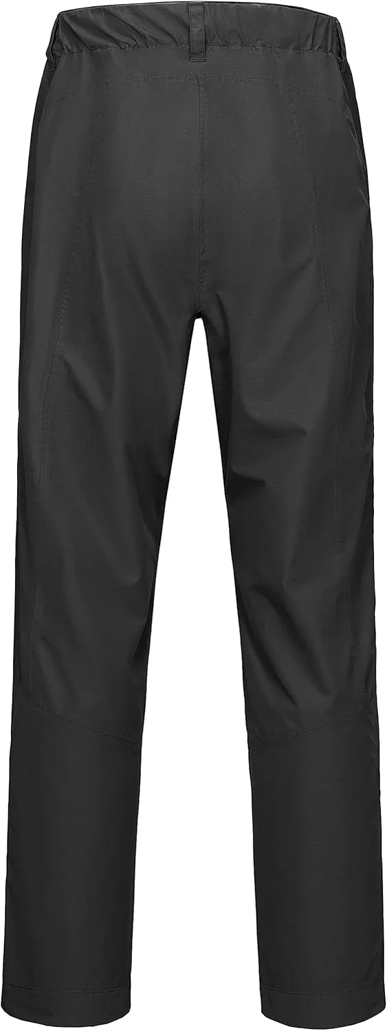 Little Donkey Andy Men's Rain Pants Waterproof Lightweight Overpants Windproof Outdoor Pants for Hiking, Golf, Fishing