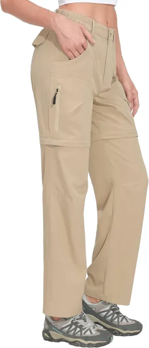 Little Donkey Andy Women's Hiking Zip Off Pants Quick Dry Convertible Shorts UPF 50  Lightweight Outdoor Fishing Safari Pants