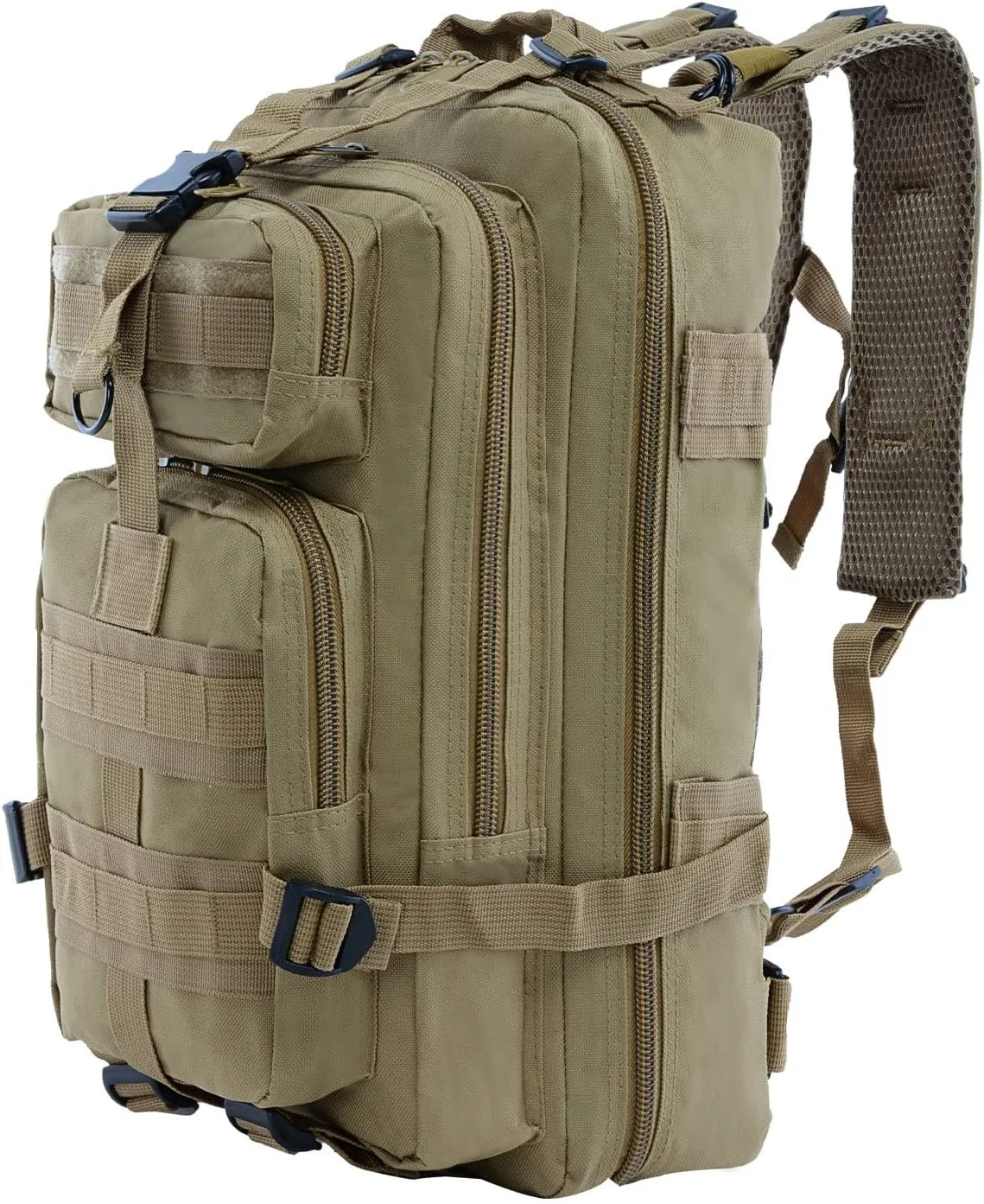 Long Keeper 30L Small Military Tactical Backpack Men Army Assault Bags Outdoor Camping Hiking Treking Molle Rucksack (Khaki)