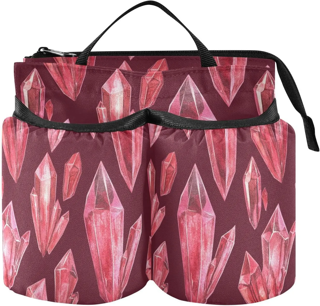Luggage Travel Cup Holder Sweet Crystal Red Luggage and Travel Accessories Two Cup Holder for Drink Beverages Caddy Coffee