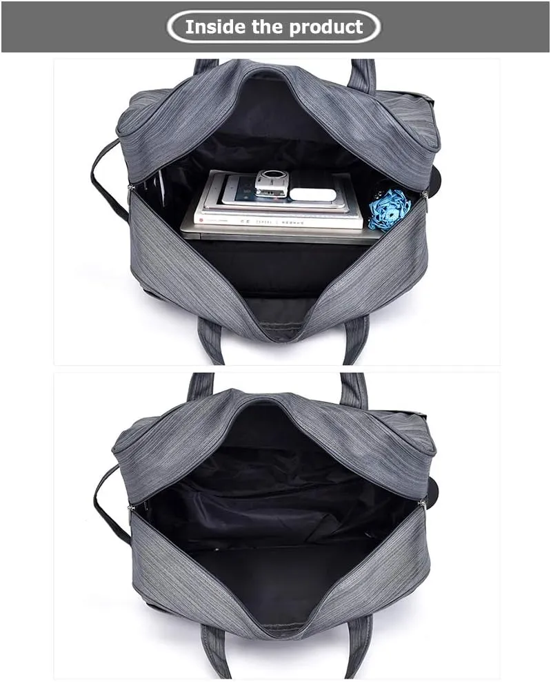 Luggage Trolley Bag, Wheeled Travel Holdall Bag, Oxford Cloth Material Travel Duffel Bag, Foldable Lightweight Travel Duffel Bag
