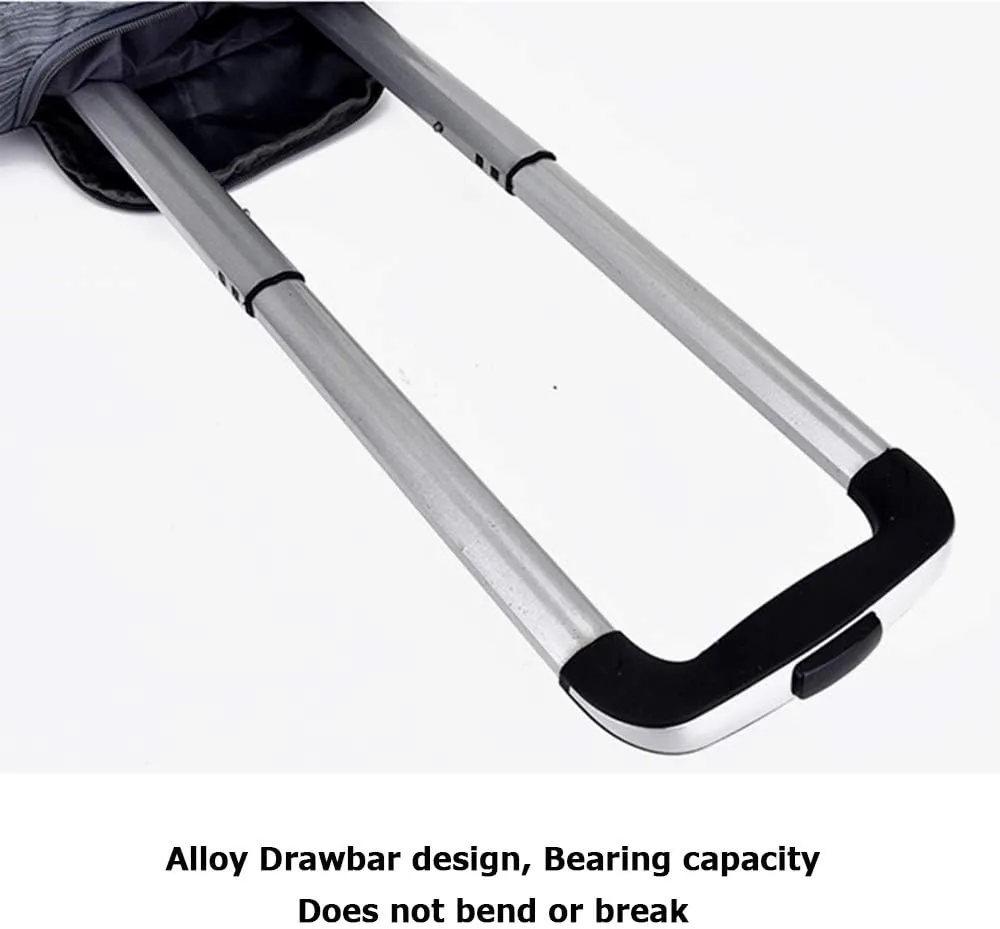 Luggage Trolley Bag, Wheeled Travel Holdall Bag, Oxford Cloth Material Travel Duffel Bag, Foldable Lightweight Travel Duffel Bag