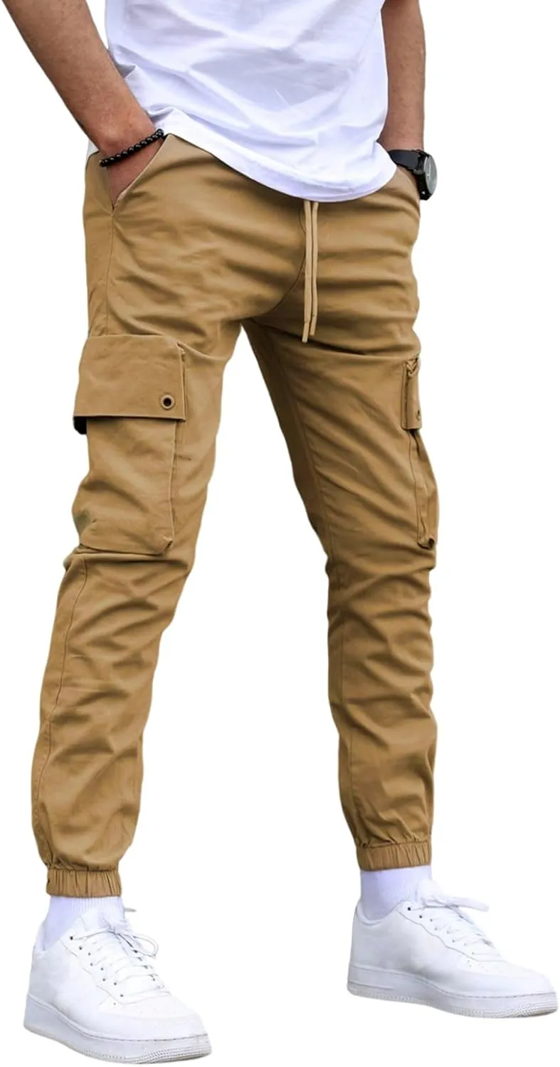 M Menmentings Men's Outdoor Jogging Casual Sweatpants Stretch Waist Lightweight Cargo Pants