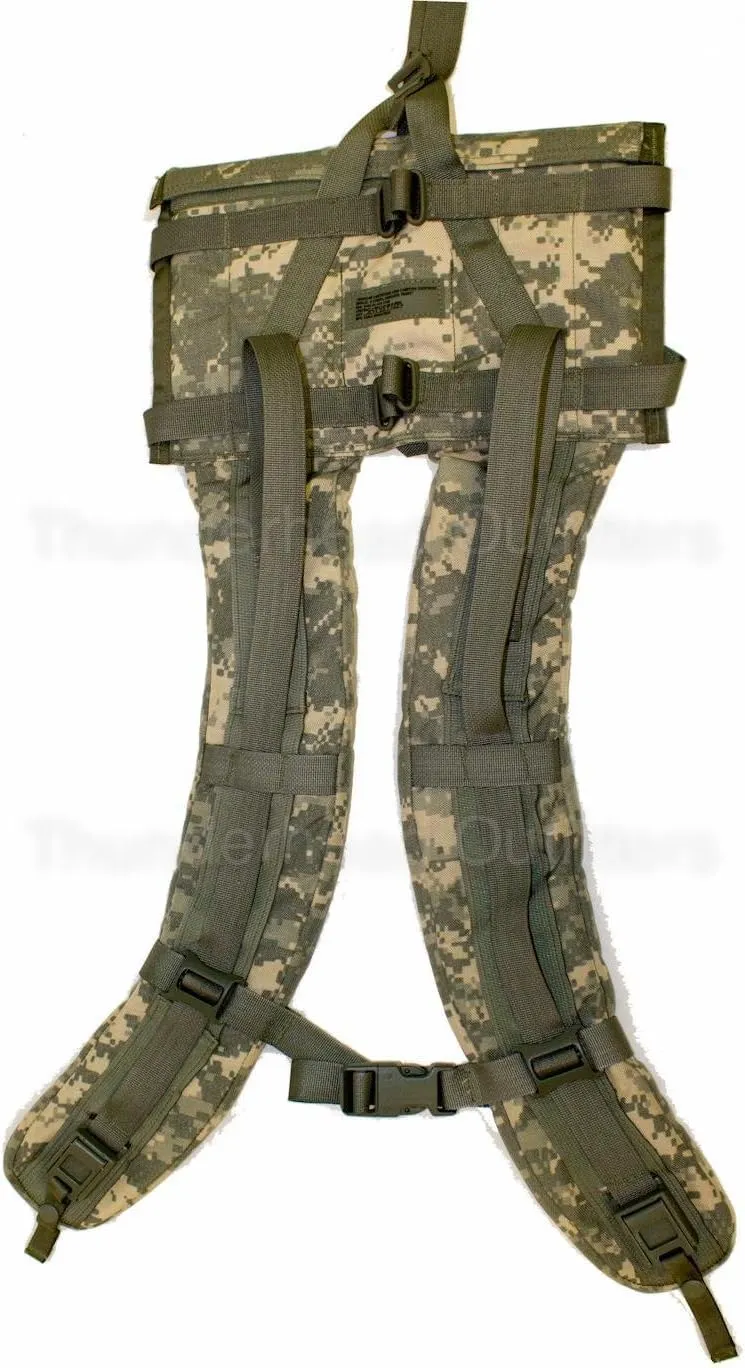 Made in USA Military Army Tactical DCU Woodland Camo Camouflage Back Pack Shoulder Straps by US Goverment GI USGI