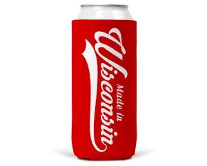 Made In Wisconsin SLIM CAN Coozie/Cooler for 12oz Slim Cans