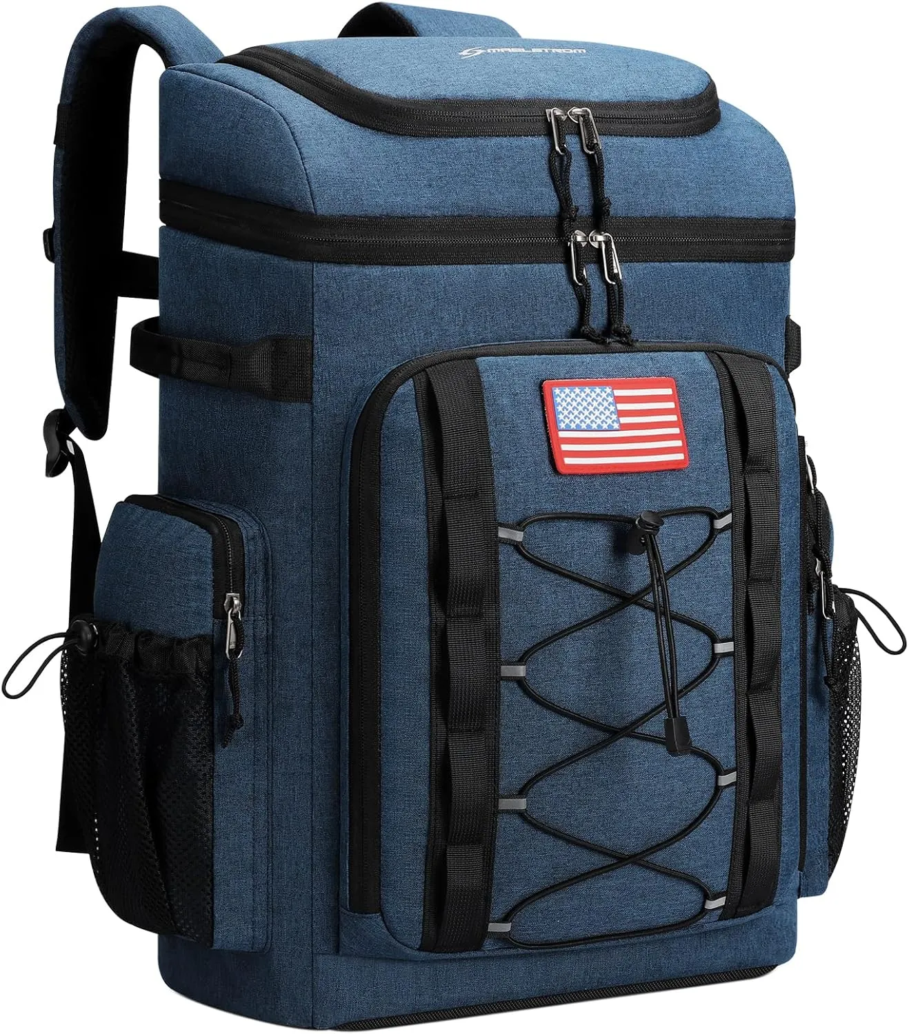 Maelstrom Cooler Backpack,50 Can Insulated Soft Backpack Cooler,Portable Lightweight Leakproof Cooler Bag,Large Capacity Beach Cooler,Waterproof Lunch Backpack for Men Women