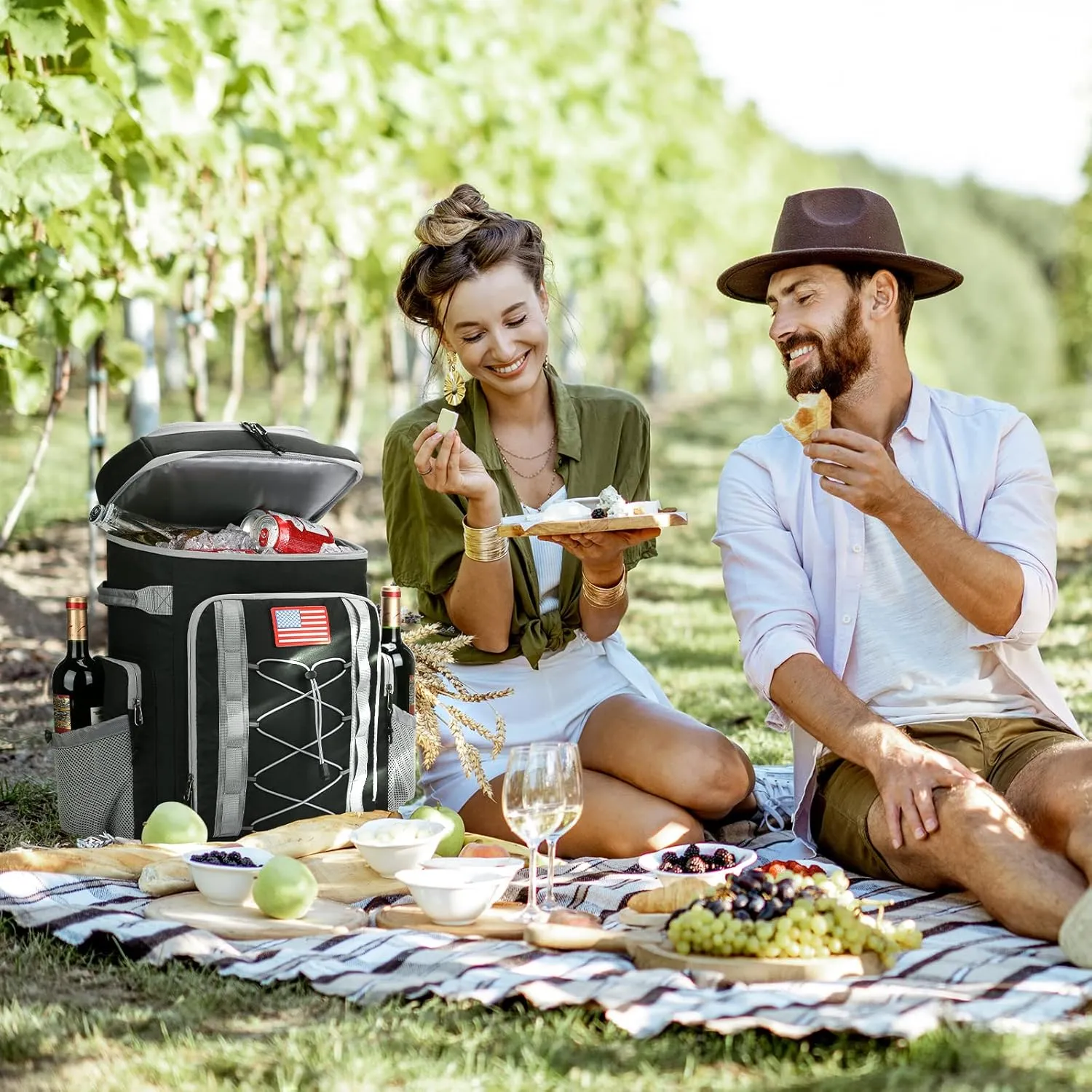Maelstrom Cooler Backpack,50 Can Insulated Soft Backpack Cooler,Portable Lightweight Leakproof Cooler Bag,Large Capacity Beach Cooler,Waterproof Lunch Backpack for Men Women