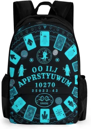 Magic Spirit Board Cards Art Rucksack Polyester Anti-Theft Multipurpose Bookbag Big Capacity Travel and Sport Backpack Rucksack With Side Pockets