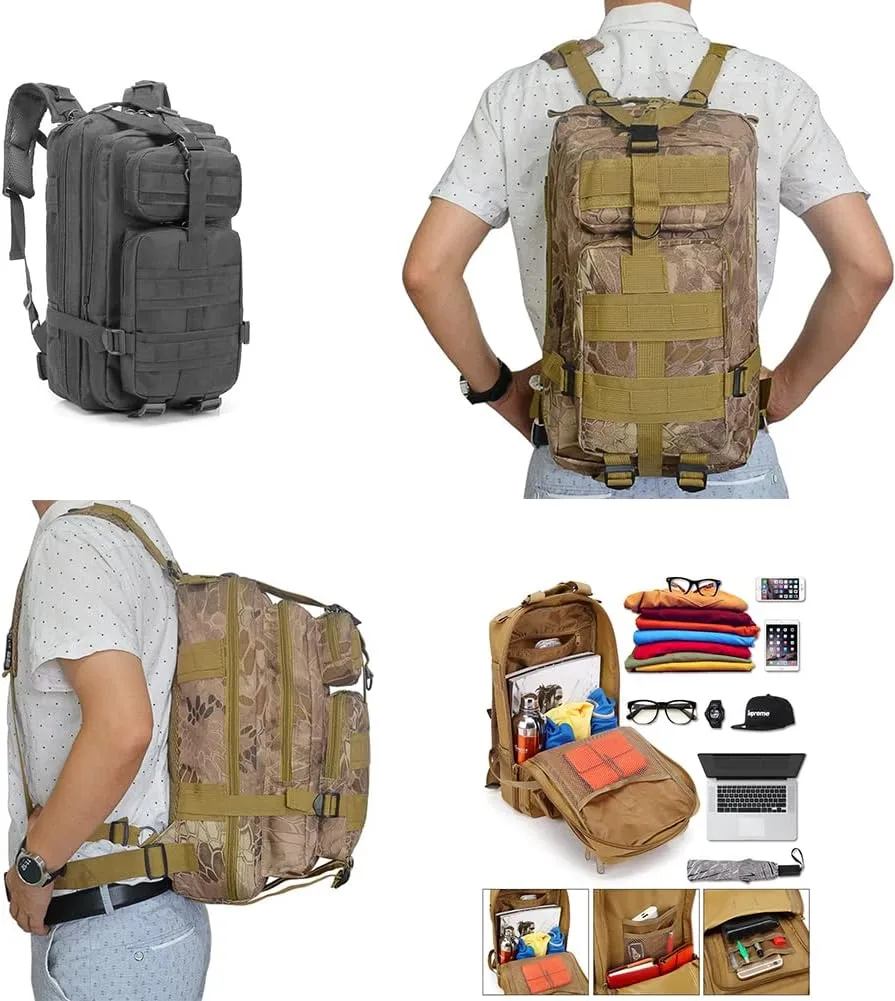 Magik 30L Military Tactical Bag Camping Outdoor EDC Travel Rucksack Hiking Backpack (Green)