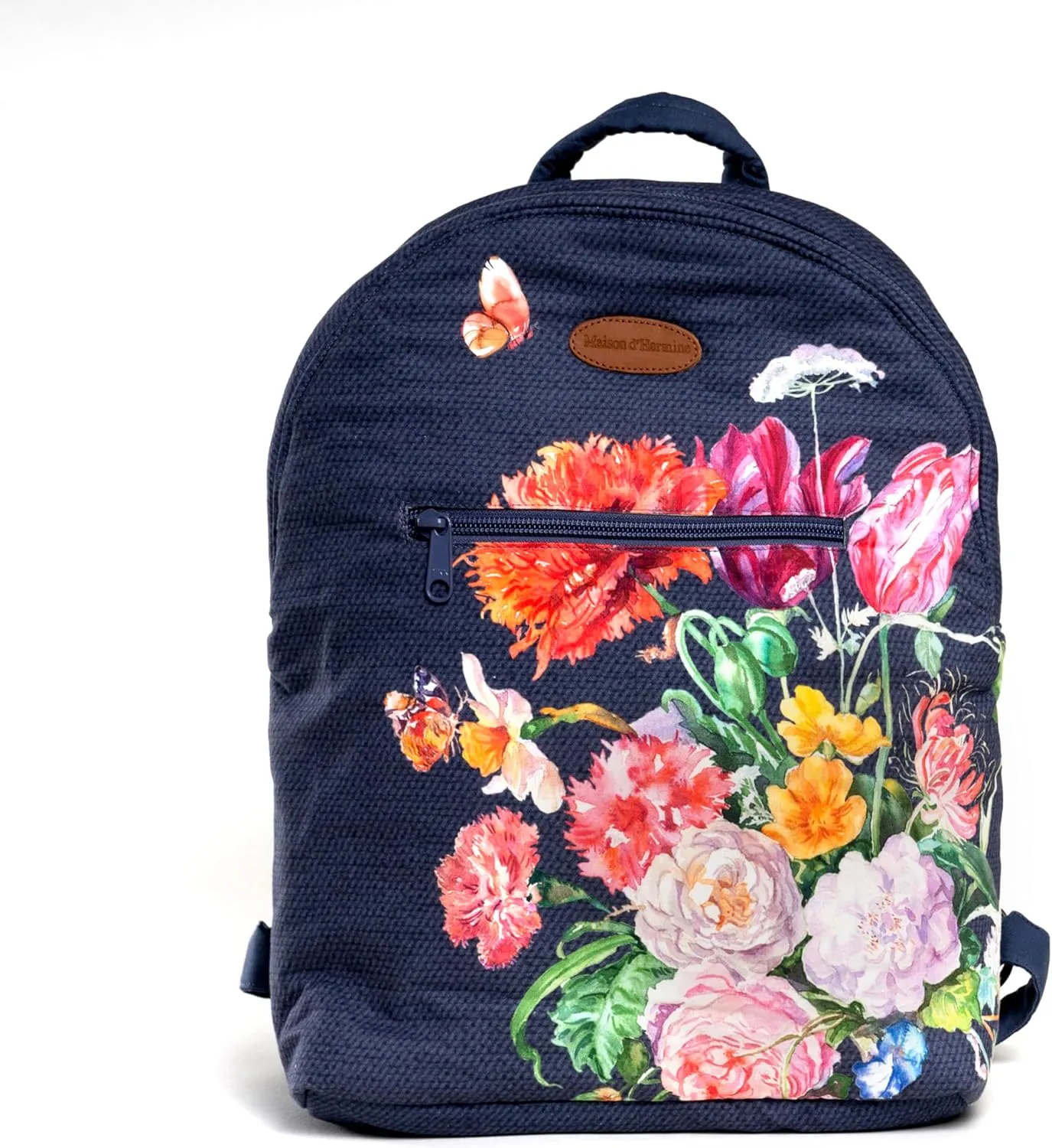 Maison d' Hermine Backpack for Women Men Cotton Shoulder Multipurpose Rucksack with Small Pouch Lightweight Multi Pocket Bag for Travel Work Beach Daypack Perfect for Gift (Master Piece)