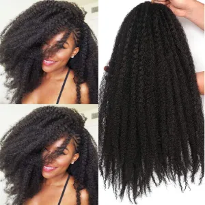 Marley Twist Braiding Hair-18 Inch 90Roots/unfold Soft Marley Twist Hair For Twists 3 Packs Lightweight Cuabn Twist Hair For Black Women (18 Inch 3 Packs, 1B#)