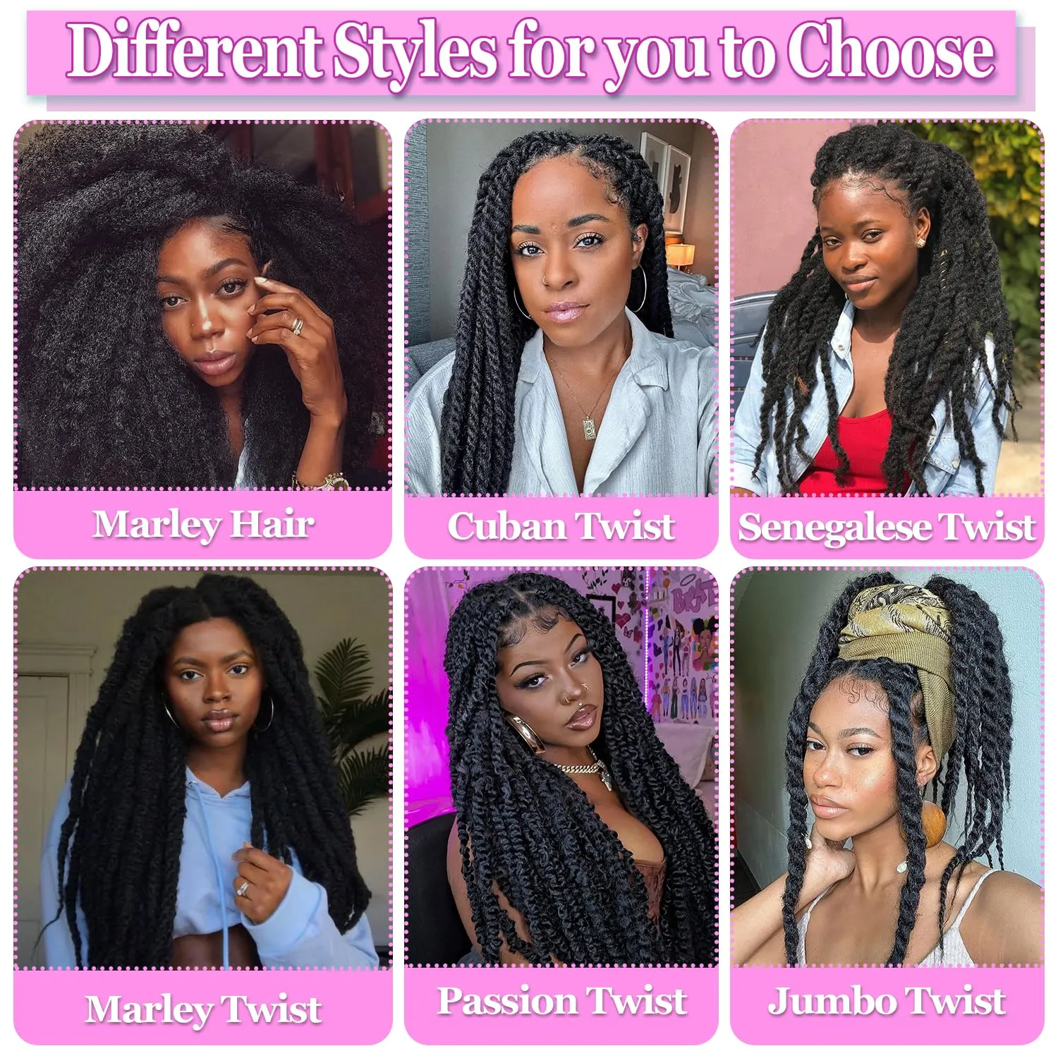Marley Twist Braiding Hair-18 Inch 90Roots/unfold Soft Marley Twist Hair For Twists 3 Packs Lightweight Cuabn Twist Hair For Black Women (18 Inch 3 Packs, 1B#)