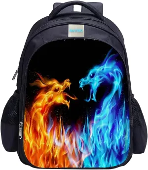 MATMO Dragon Backpack for Boys, Dragon Print Backpack Cool Dragon Pattern School Bag (Dragon Backpack 2)