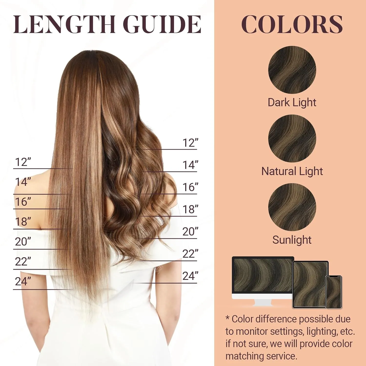 MAXITA Microlink Hair Extensions Human Hair Balayage Dark Brown Mixed Chestnut Brown Micro Bead Hair Extensions Virgin Human Hair, 50g/50 Strands/Pack, 14 In