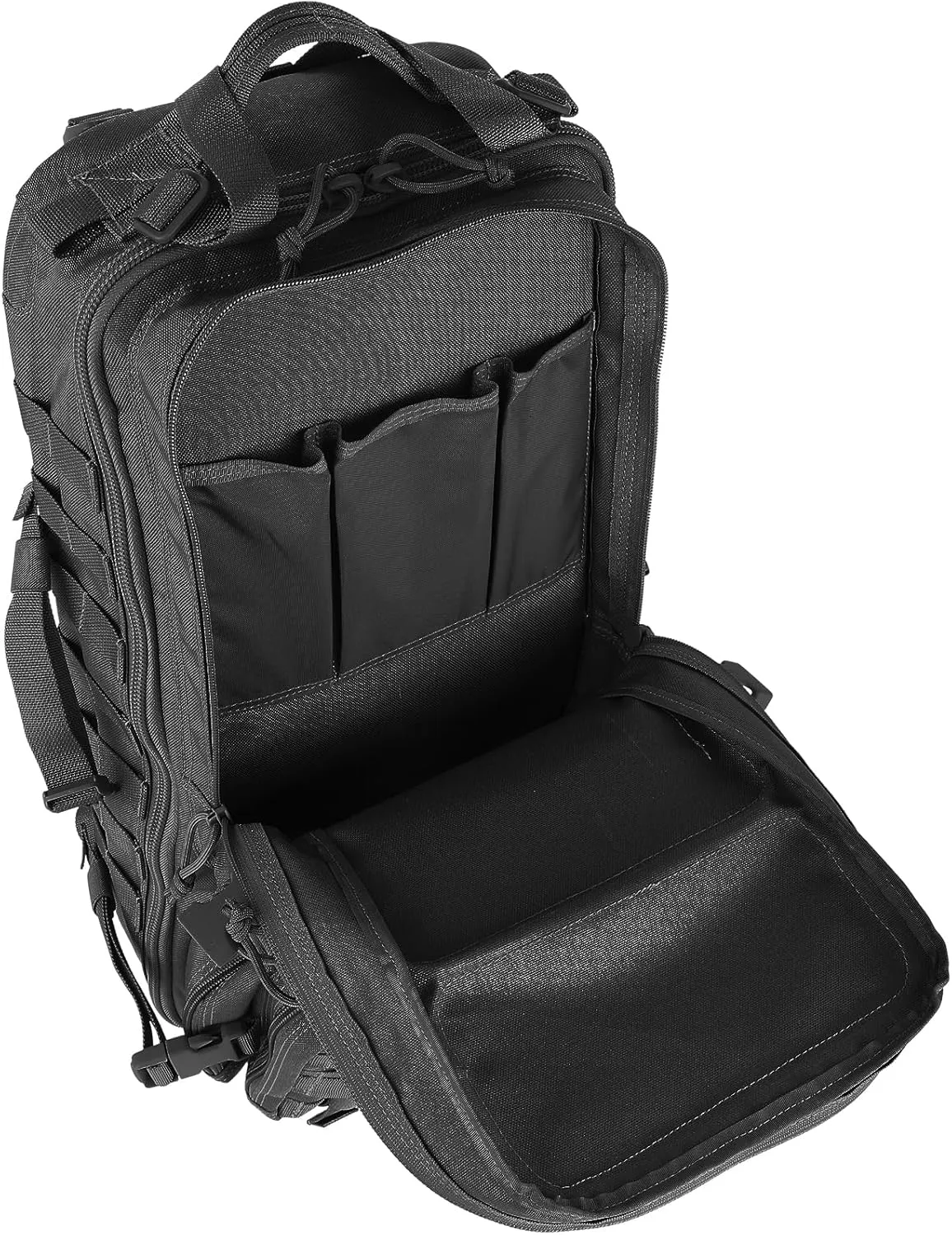 MAXPEDITION Gyrfalcon Backpack (Black) 36L Tactical Backpack with Detachable Waist Pack, MOLLE Internal Frame Rucksack, Military Survival Pack, Bug Out Bag, PT1054B
