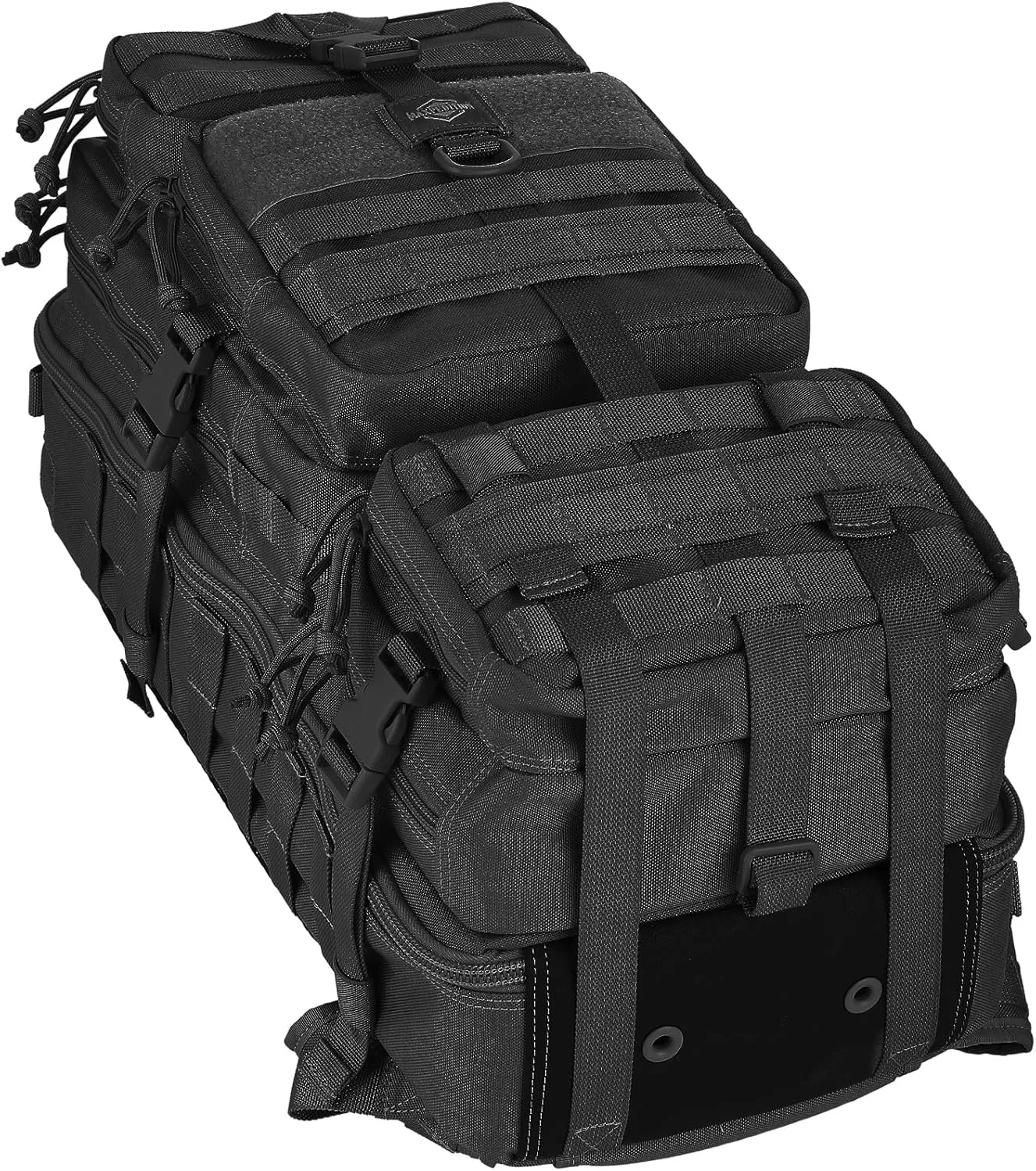 MAXPEDITION Gyrfalcon Backpack (Black) 36L Tactical Backpack with Detachable Waist Pack, MOLLE Internal Frame Rucksack, Military Survival Pack, Bug Out Bag, PT1054B