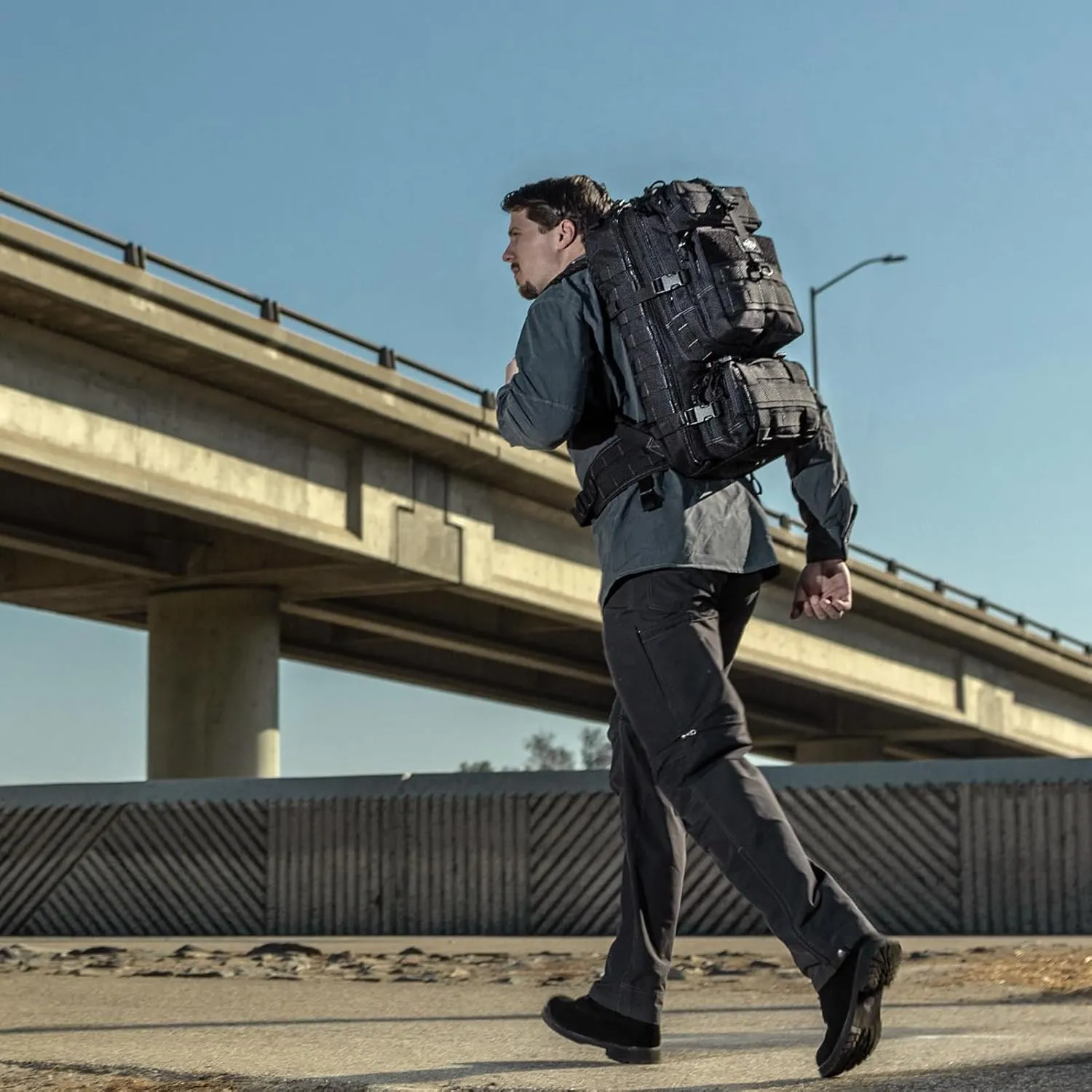 MAXPEDITION Gyrfalcon Backpack (Black) 36L Tactical Backpack with Detachable Waist Pack, MOLLE Internal Frame Rucksack, Military Survival Pack, Bug Out Bag, PT1054B