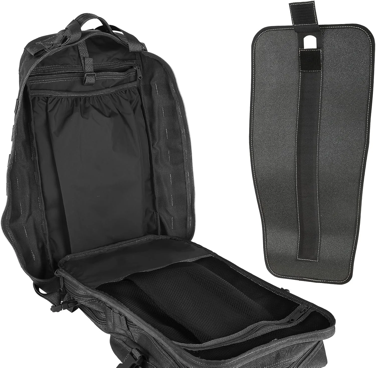 MAXPEDITION Gyrfalcon Backpack (Black) 36L Tactical Backpack with Detachable Waist Pack, MOLLE Internal Frame Rucksack, Military Survival Pack, Bug Out Bag, PT1054B