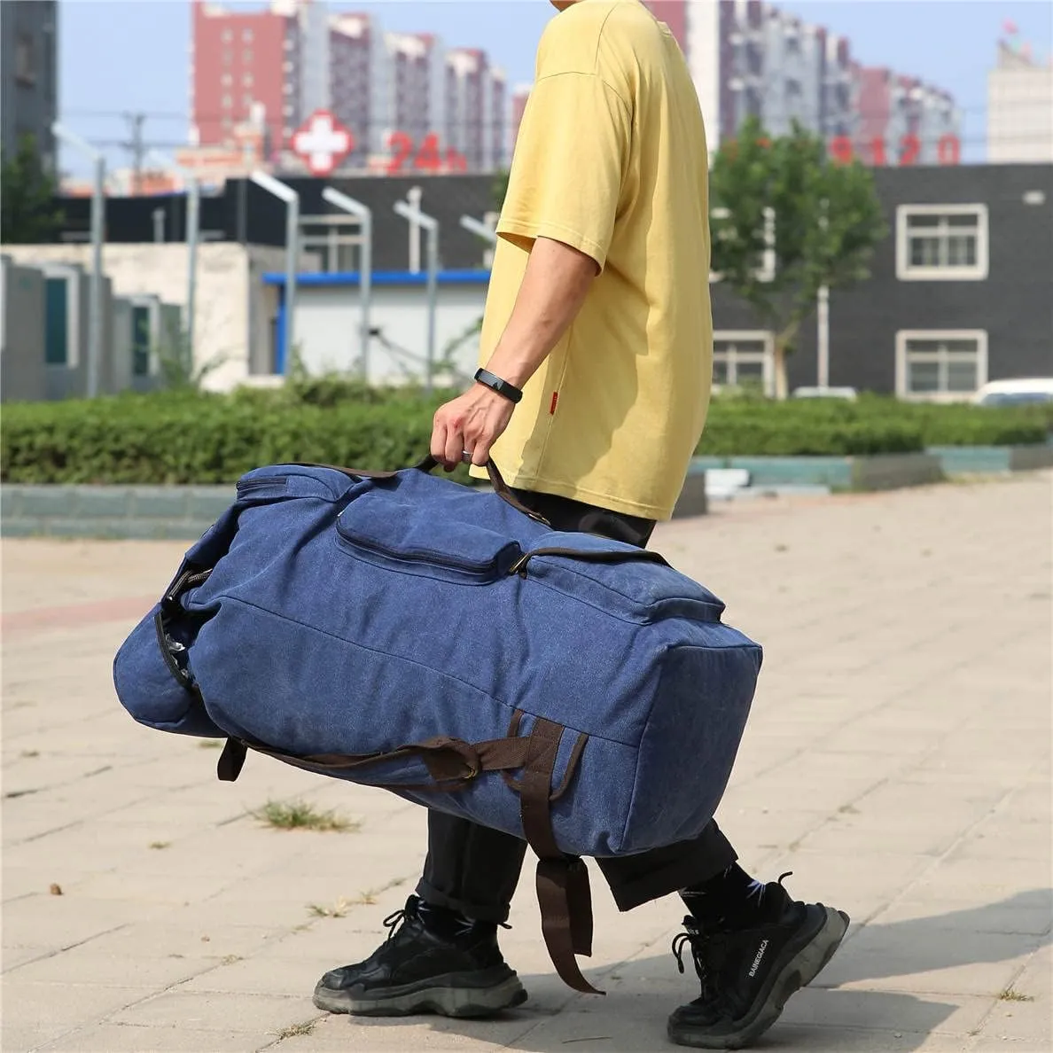 MaxxCloud Military Tactical Duffle Bag Army Rucksack Gym Bag Laptop Backpack Canvas Luggage Travel Bag