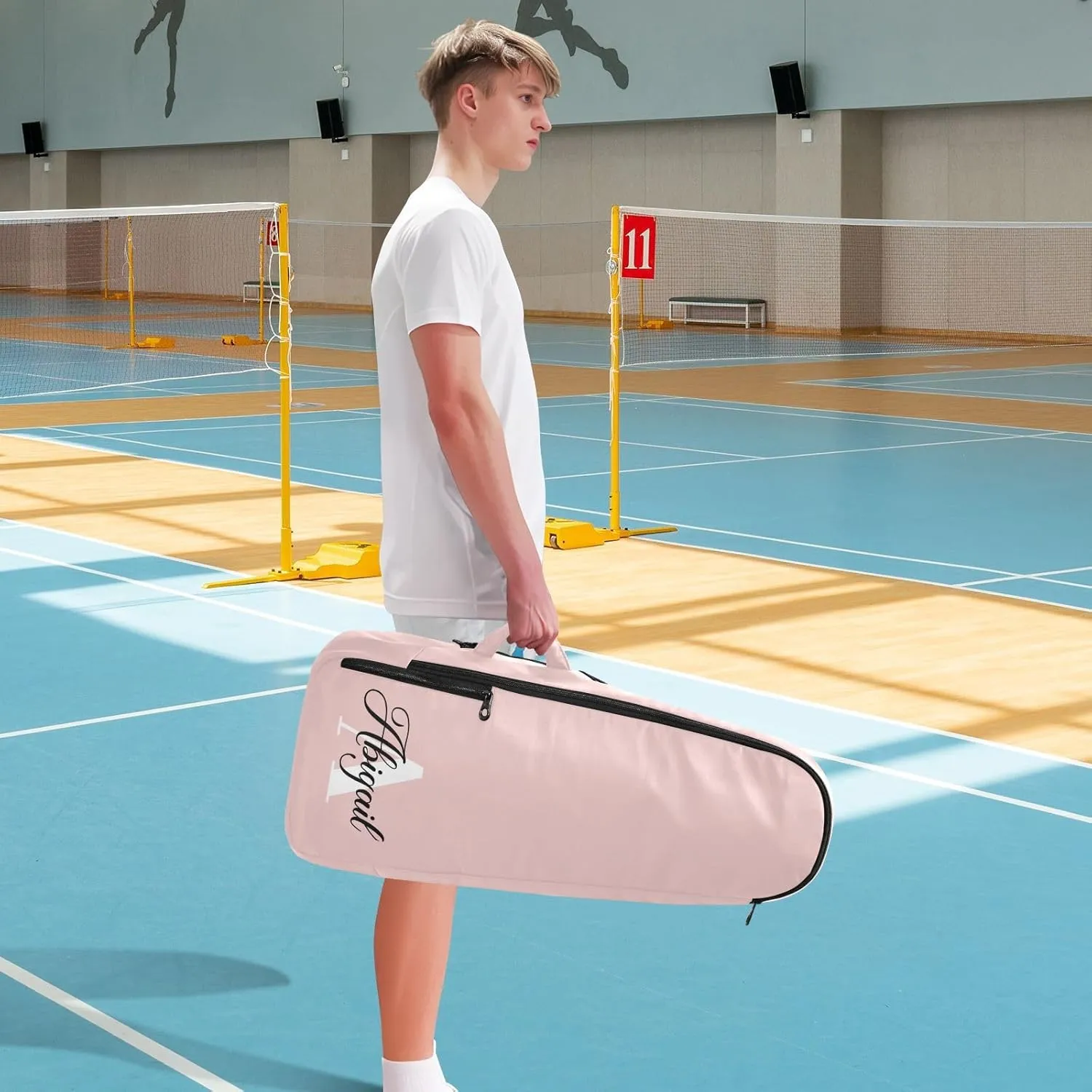 MCHIVER Custom Tennis Bags for Men Women Personalized Tennis Backpack Hold 2 Rackets Padel Sports Backpack 11.81 * 7.87 * 17.11in