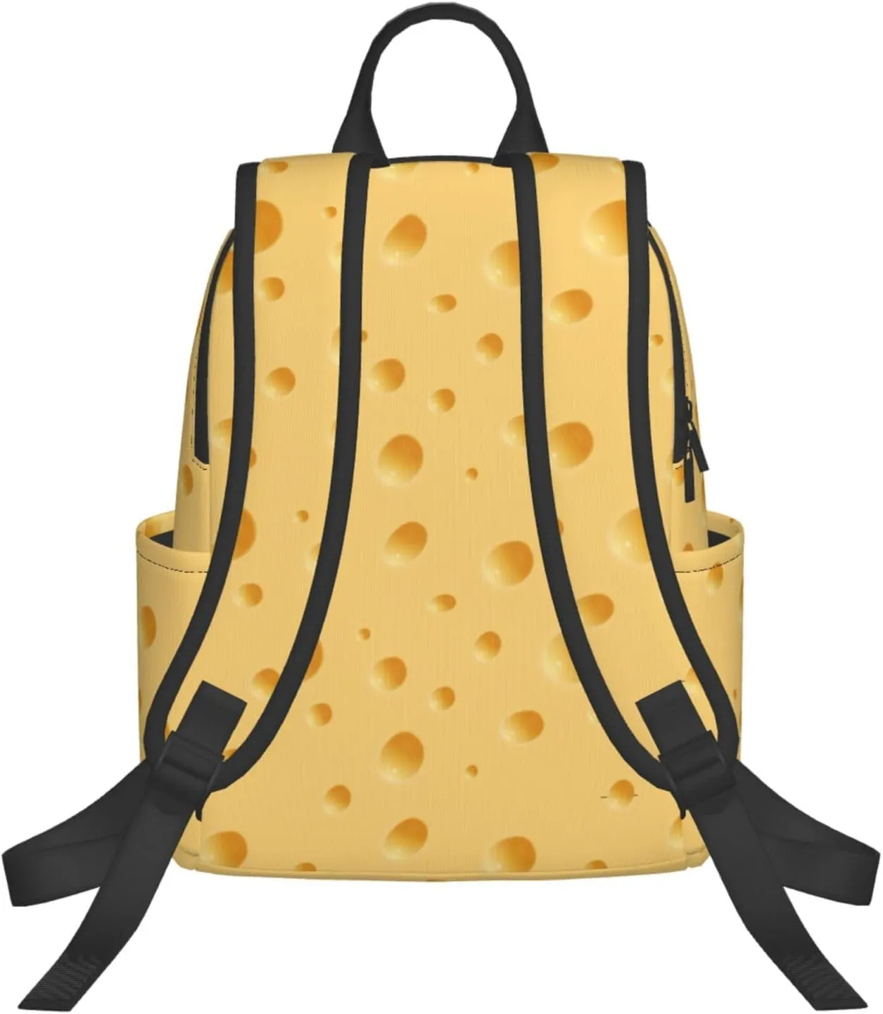 Men women lightweight anti-theft travel daypack fashion rucksack laptop backpack for work/travel/college/business - for Yellow Cheese Pattern Texture
