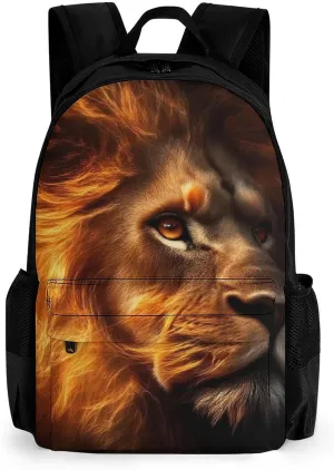 Men Women Lightweight Lion Of Judah Casual Daypack Big Capacity Bookbag With Padded Straps for Gym Travel Walking Cycling