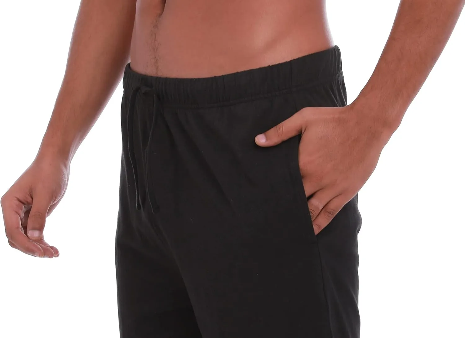 Men’s (2-Pack) Cotton Rich Knit Short | Sleepwear Shorts with Pockets | Ultra Soft, Breathable (Made in Egypt)