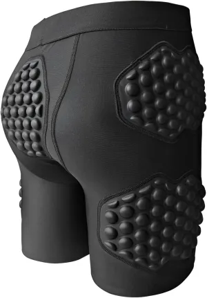 Men's Basketball Compression Padded Shorts, Butt Pads Impact Short Pants