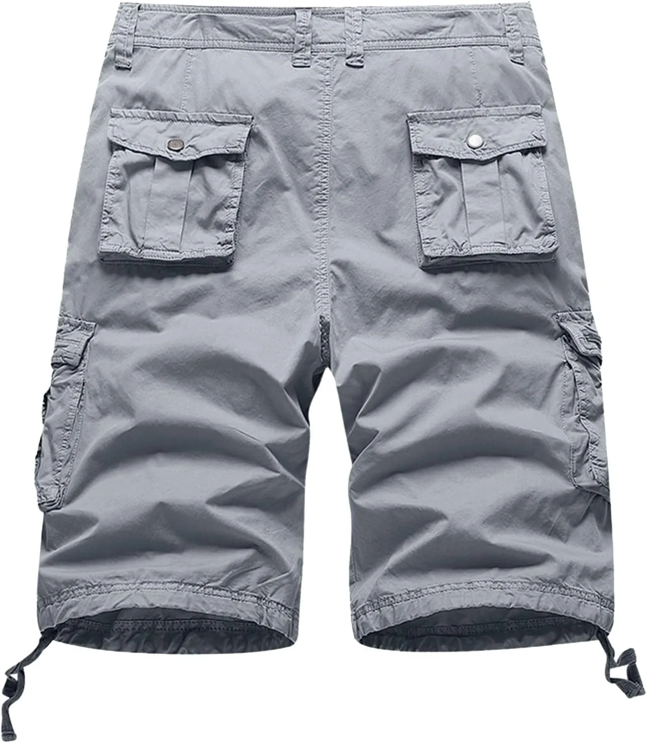 Mens Lightweight Hiking Shorts Loose Fit Solid Cotton Multi Pockets Cargo Shorts Big and Tall Plus Size Work Shorts