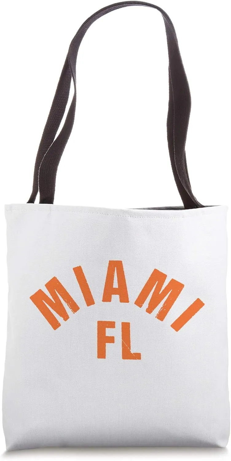 Miami Arch Florida Orange Coloured Miami Basic & Original Tote Bag