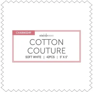 Michael Miller Soft White Cotton Couture 5" Charm Bundle