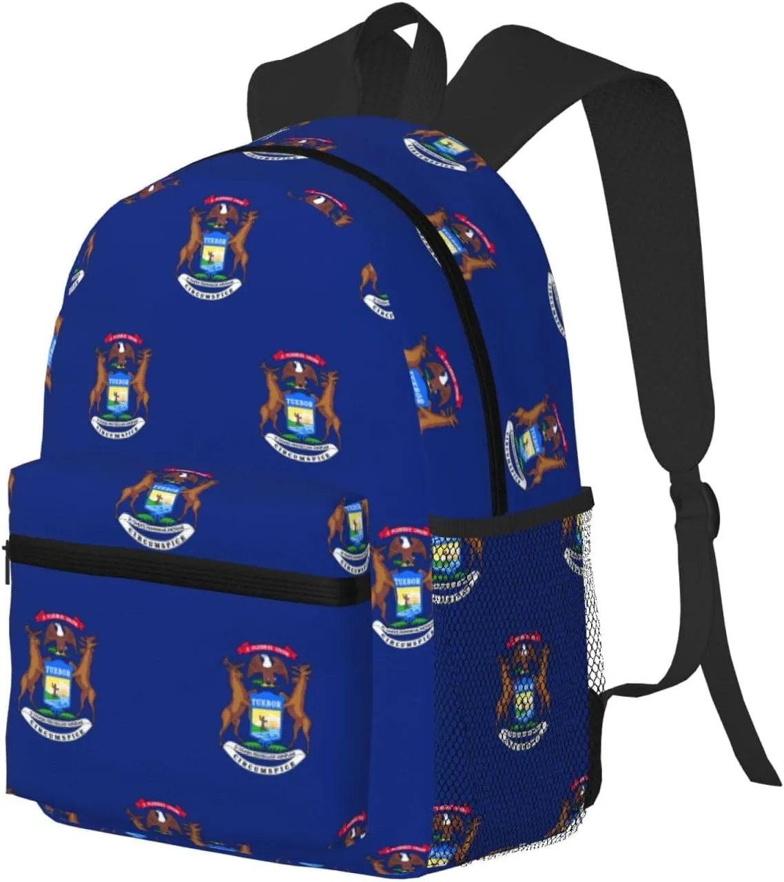 Michigan State Flag Fashion Backpack,Casual Daypack Backpacks For Men Women, Laptop Bag Travel Hiking Camping