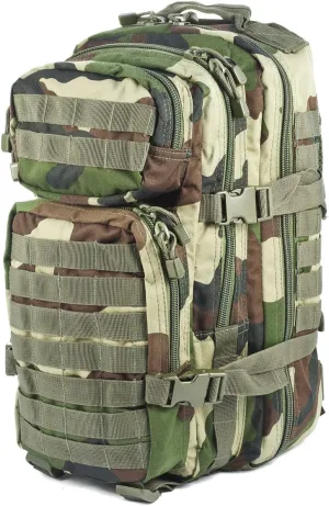 Mil-Tec Military Army Patrol Molle Assault Pack Tactical Combat Rucksack Backpack 20L French Army Cce Camo